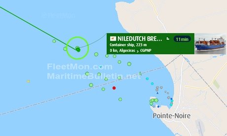 container ship was attacked at 0045 UTC Jan 4 at Pointe-Noire anchorage, Republic of Congo,