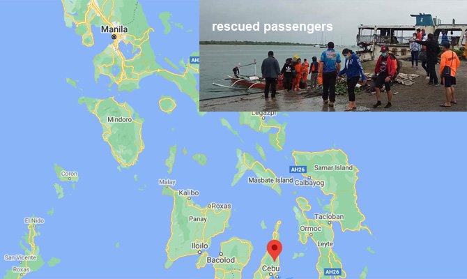 Ferry aground, some passengers and crew still on board in Philippines