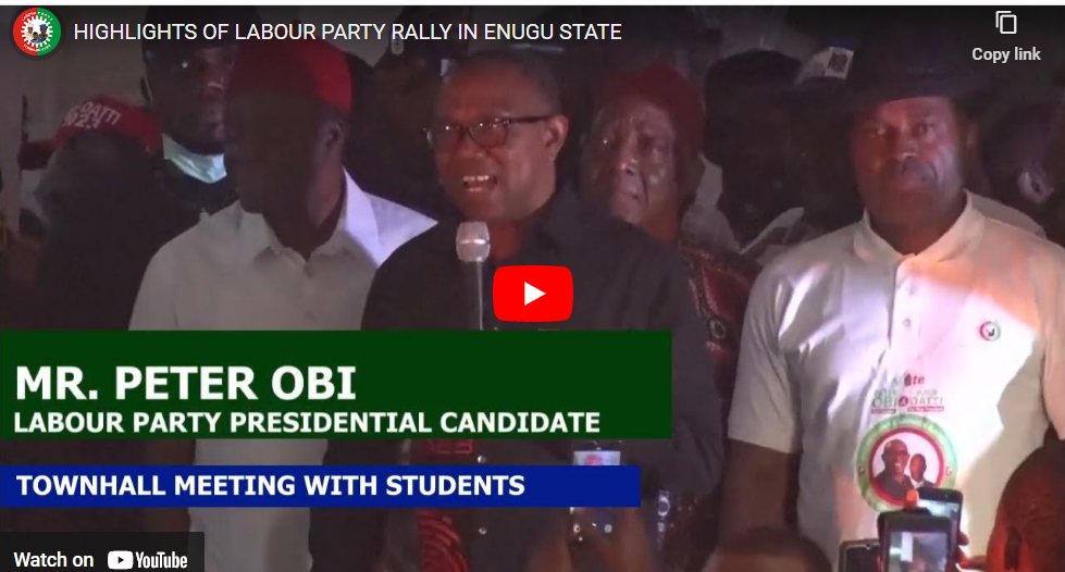HIGHLIGHTS OF LABOUR PARTY RALLY IN ENUGU STATE