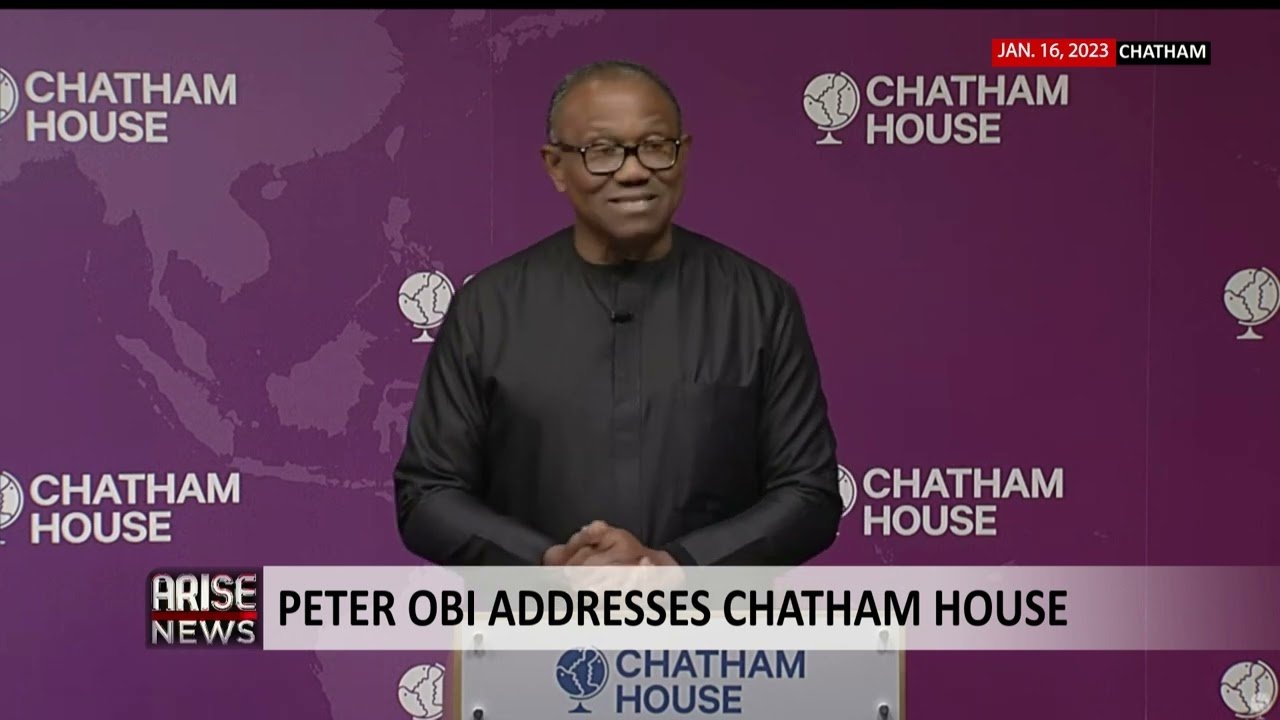 Peter Obi at Chatham House - Full Video