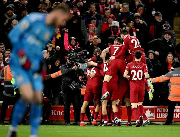 Premier League | Liverpool v Manchester United 7-0 at the Anfield Stadium