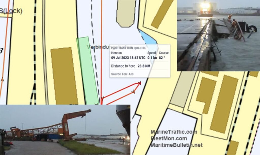 MARITIME ACCIDENT: WALLENIUS car carrier sent crane in knockdown, Bremerhaven