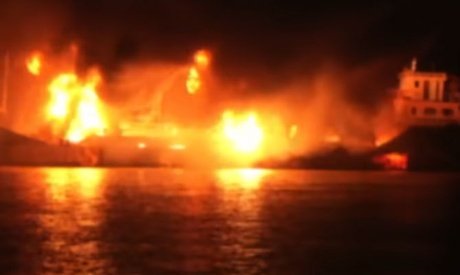MARITIME ACCIDENT: Cursed tanker engulfed by fire after second explosion