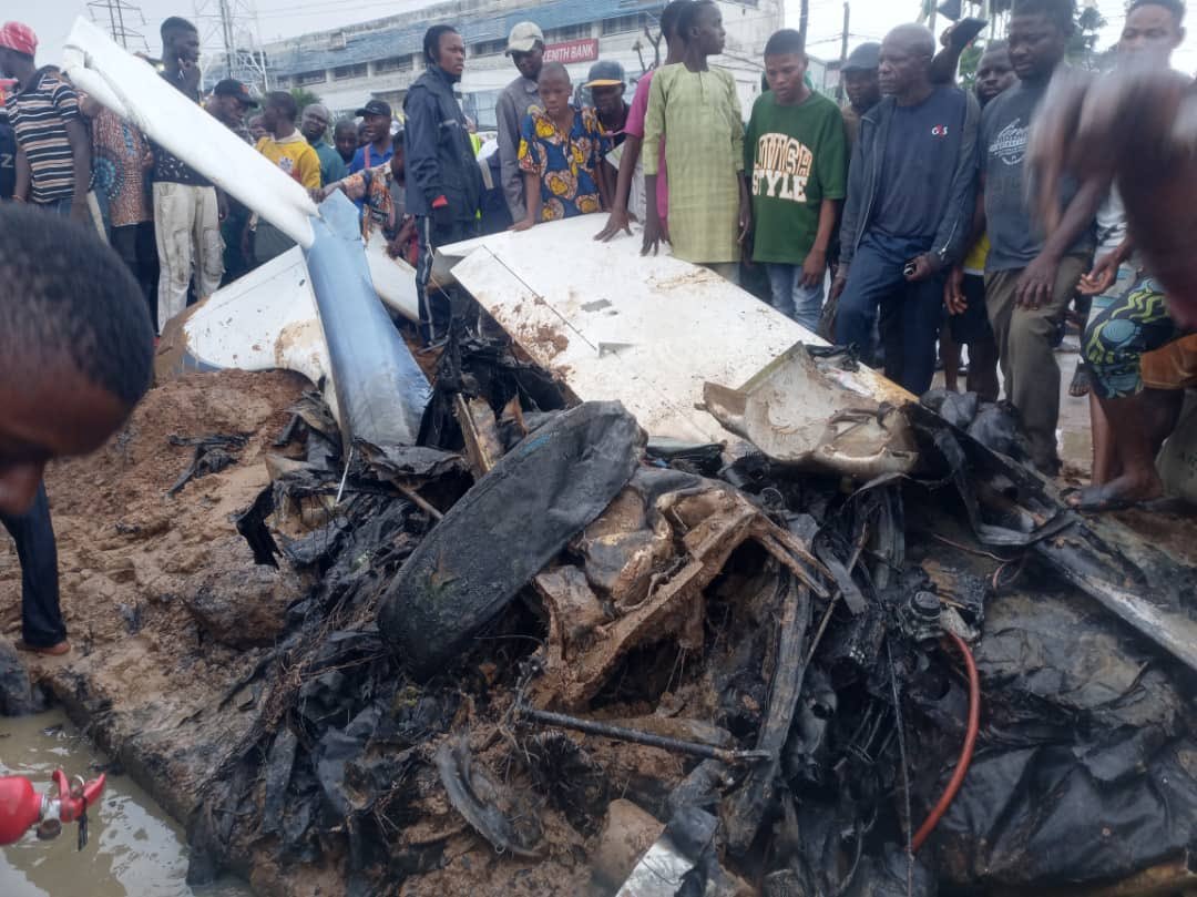 Two rescued alive as helicopter crashes in Lagos