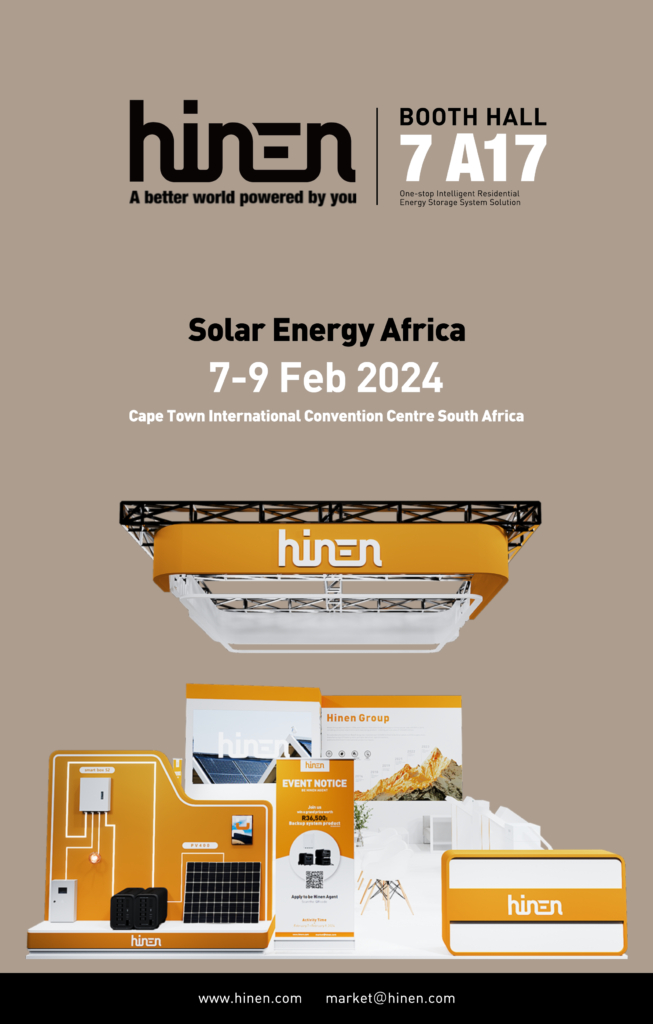 Hinen Displays the latest Backup System at Solar Power Africa 2024
