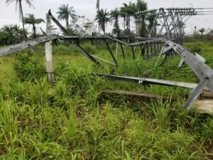 AGAIN, VANDALS STRIKE ALONG AHOADA-YENAGOA 132KV DOUBLE CIRCUIT TRANSMISSION LINE, DESTROYING THIRTEEN TOWERS