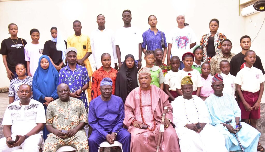 Group Photograph of the Some of the scholarship beneficiaries and dignitaries at the Presentation of Dangote Granite Mines Annual Schools Scholarship Award to the Host Communities in Ijebu - Igbo, Ogun state at the weekend