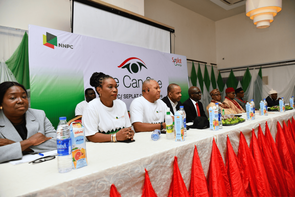 Representatives of the NNPC Ltd, Seplat and Community Leaders during the NNPC Ltd/Seplat Joint (JV) “Eye Can See” medical outreach held in Ohaji/Egbema Community of Imo State, recently.